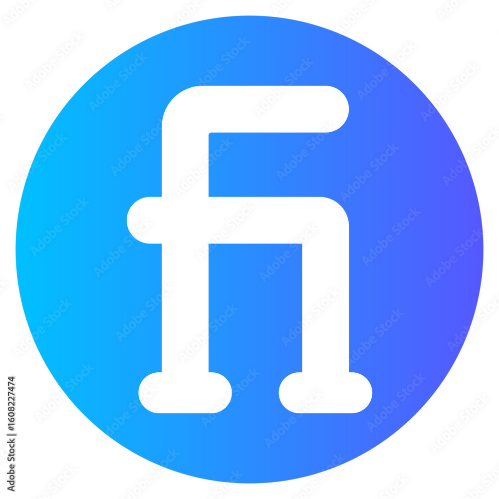 Obraz premium ligature gradient icon