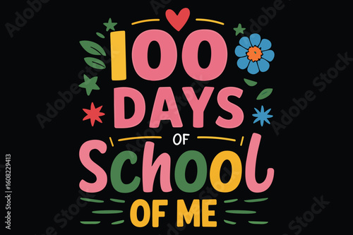 Funny 100 Days of School T-Shirt Templates – Editable Vector Pack