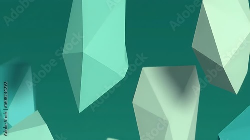 Abstract polygons falling