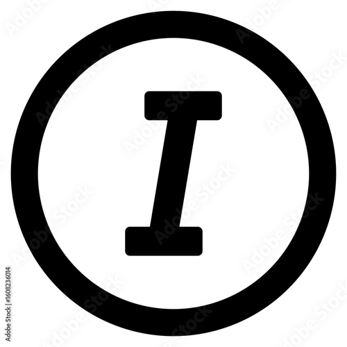italic glyph icon