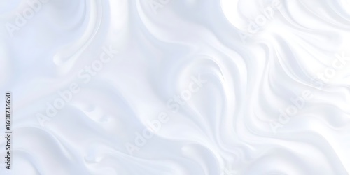 Soft, abstract background featuring swirling white and light blue textures, resembling silk or liquid.