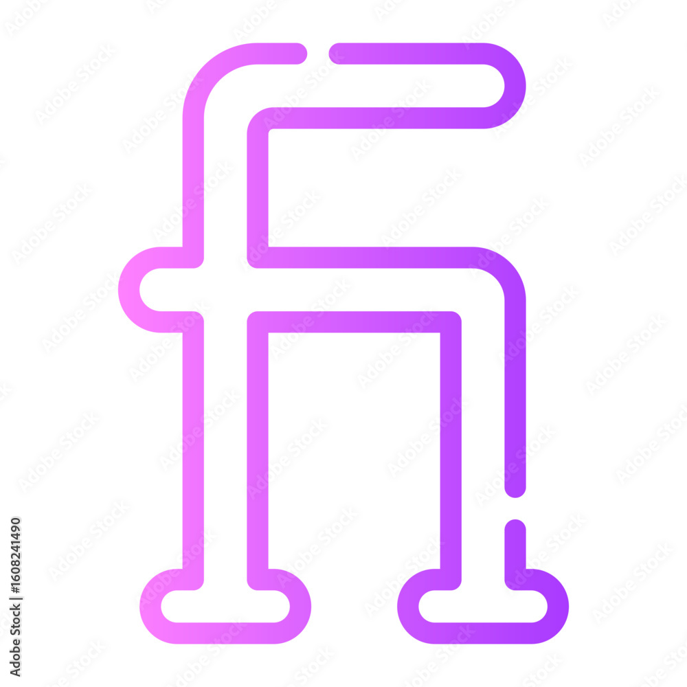 Fototapeta premium ligature gradient icon