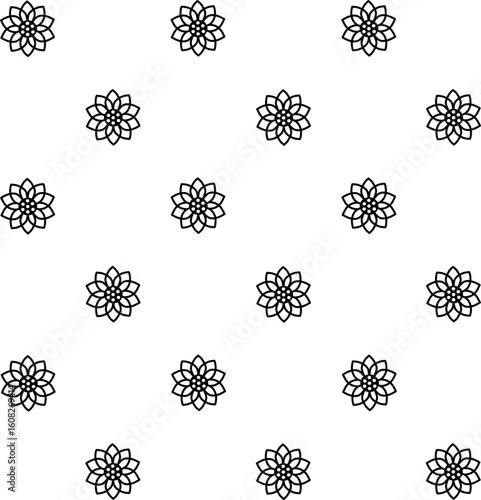 icon vector flower design, with various design shapes, with a hand drawn black outline style for summer and flower.