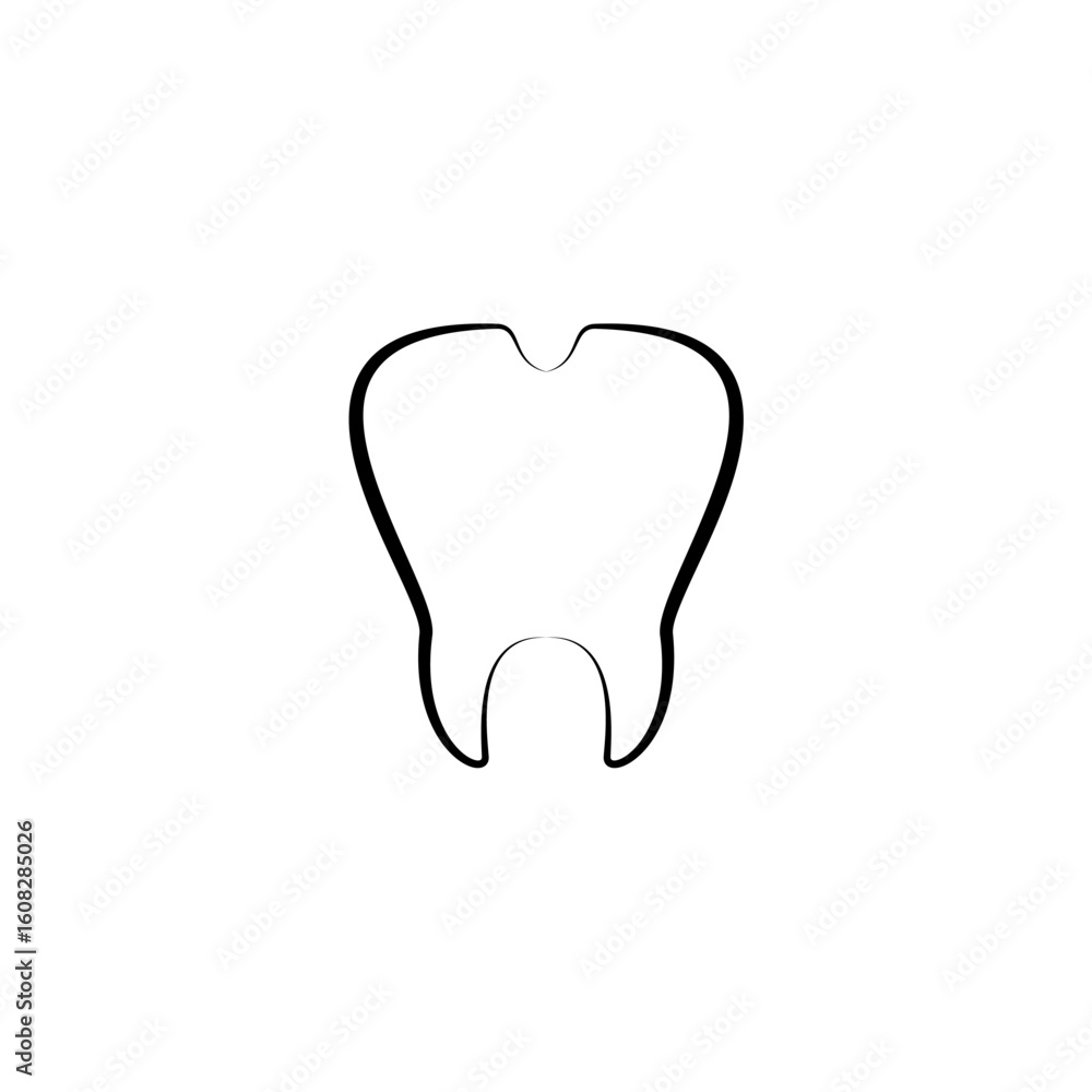 dental logos in outline isolated on white background dental logos in outline isolated on white background