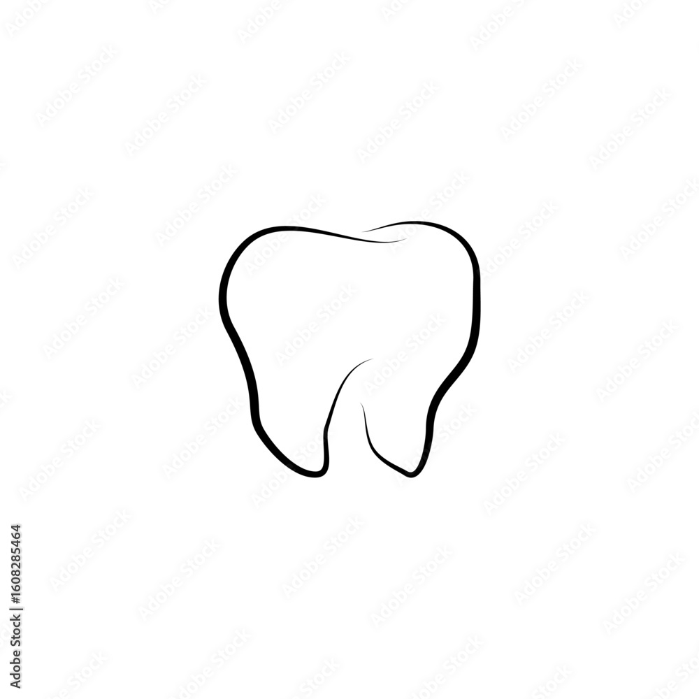 dental logos in outline isolated on white background dental logos in outline isolated on white background