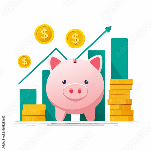 Vector infographic of saving money