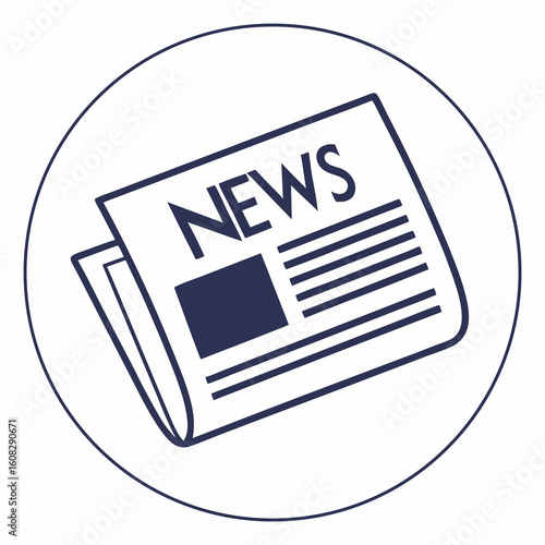 Newspaper Icon - News and Information Symbol