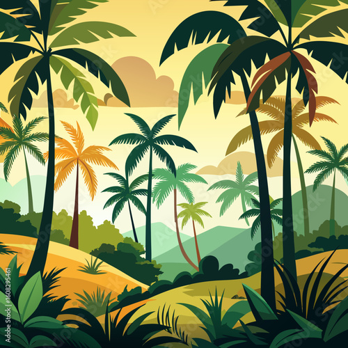 palm trees on the beach