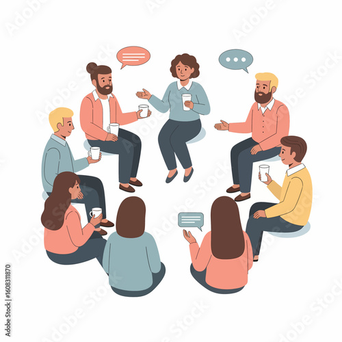 Support Group Session for Mental Health and Community Discussion