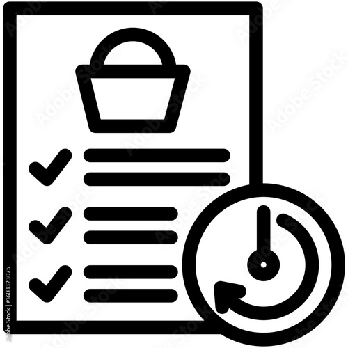 History black outline, mini illustration icon. use for modern concept, print, UI, UX kit, web and app development. Vector related to commerce, retail, marketing and shopping.