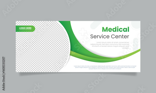 Medical healthcare social media banner or cover template