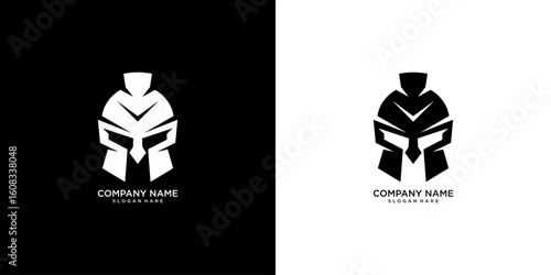 Spartan helmet logo design