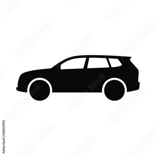 Silhouette of a modern suv with clean lines
