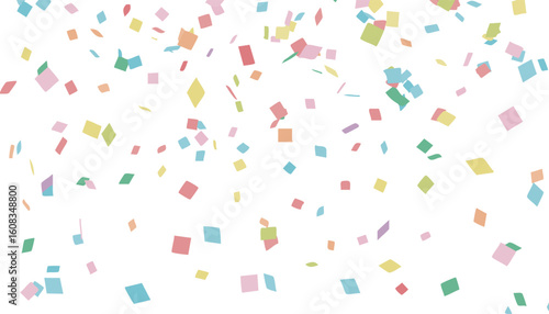 パステルカラーの紙吹雪が舞うベクターイラスト