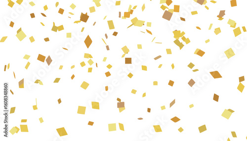 ゴールドの紙吹雪が舞うベクターイラスト	