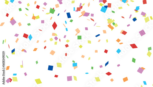 カラフルな紙吹雪が舞うベクターイラスト