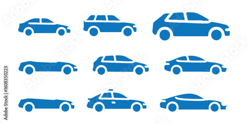 Transport icon set. Transportation in linear style. Vector illustration
