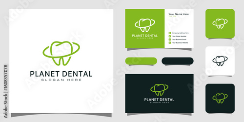 Modern logo of a dental clinic and business card design