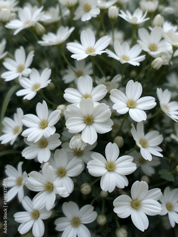 Obraz premium white flowers on a white