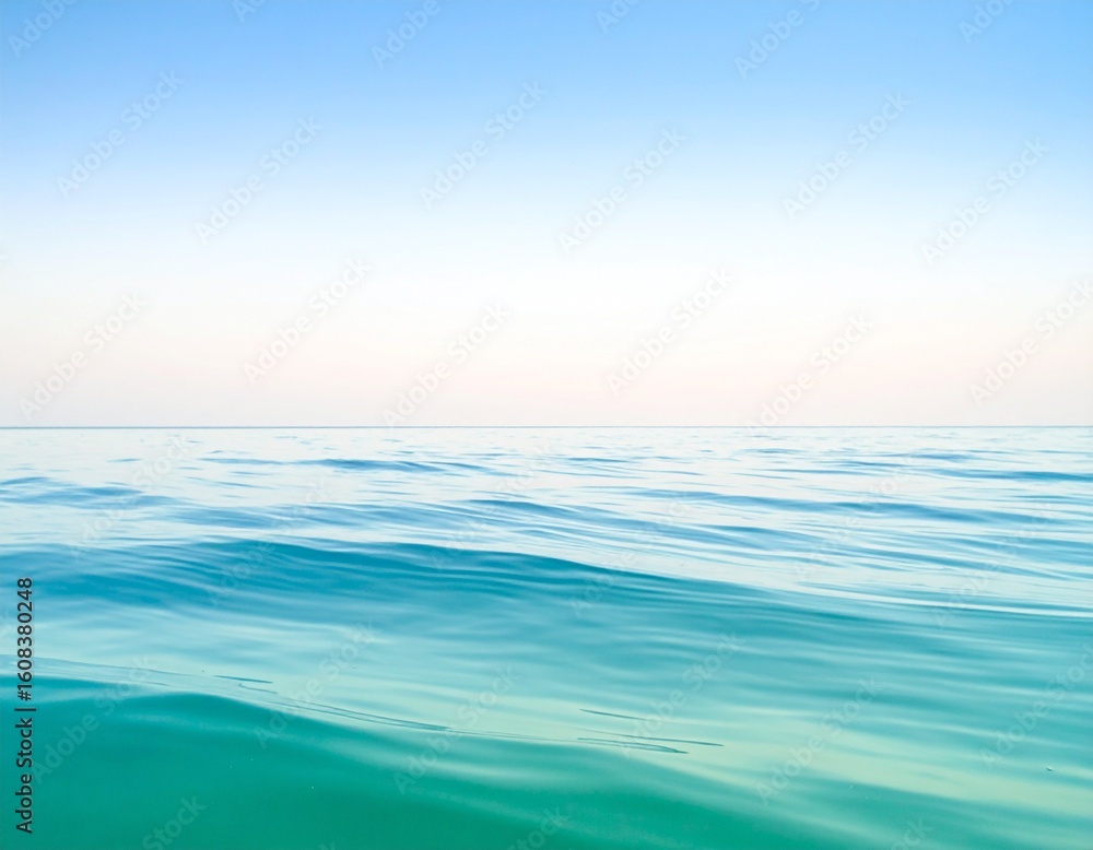 Fototapeta premium Peaceful Rippling Waves and Tranquil Blue Ocean View