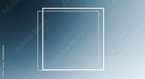 Abstract Minimalist Geometric Design Featuring Subtle Gradient Background with Overlapping Squares