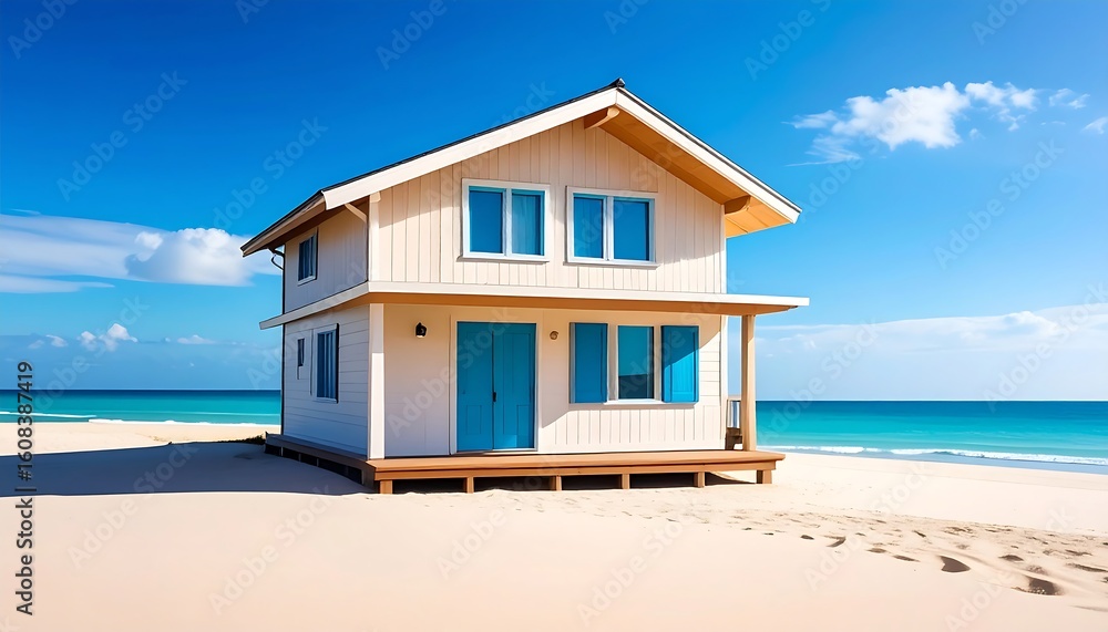 Obraz premium Beachfront cabin