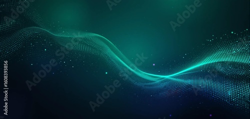 Green Abstract Background Image, Gradient, Light, Curve, Glitter, Banner Texture Advertising Poster