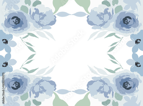 abstract floral frame