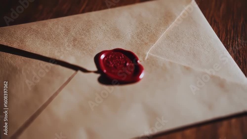 Aged parchment letter sealed with red wax