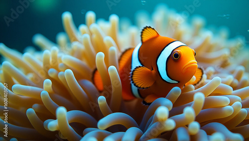 clown fish on coral reef