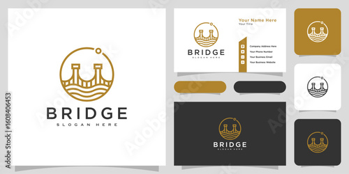 Bridge architecture and constructions logo design