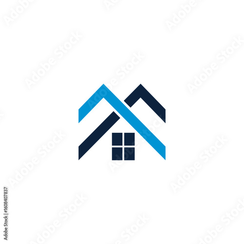 abstract vector design of an eye-catching real estate house building