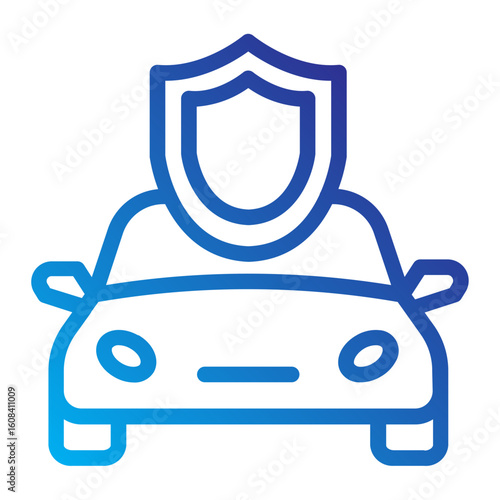 Car with shield icon representing vehicle insurance