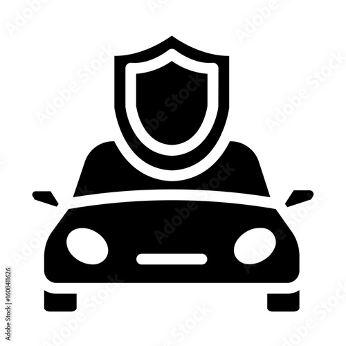 Car with shield icon representing vehicle insurance