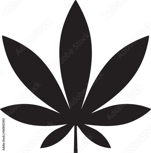 Marijuana Silhouette Icon Isolated