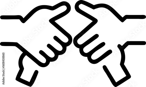 cooperation vector icon on white or transparent background. Altruism Stroke icon collections. Editable Stroke icon collection Outline icon.