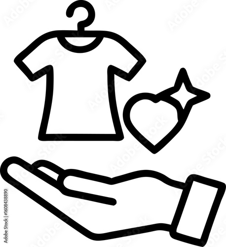 goodwill vector icon on white or transparent background. Altruism Stroke icon collections. Editable Stroke icon collection Outline icon.