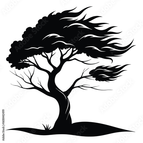 vector tree silhouette