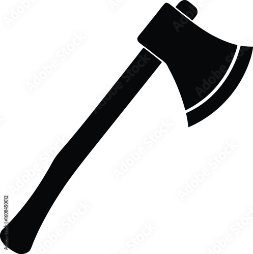 Axe Silhouette Vector Art Illustration