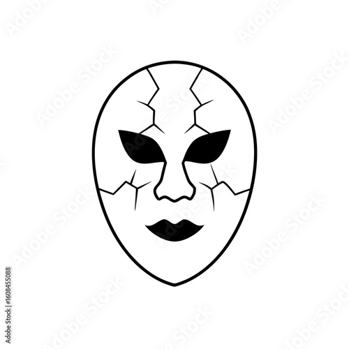 the mask is cracked 