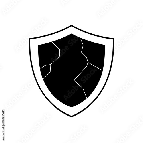 the shield is cracked 