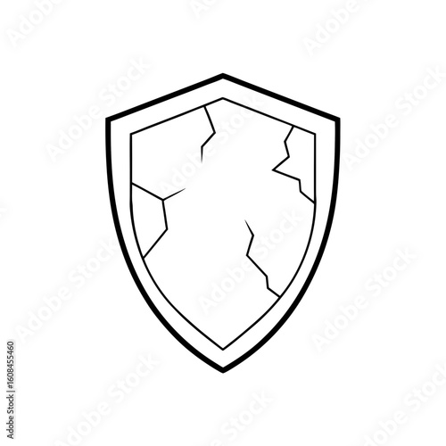 the shield is cracked 