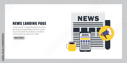News Landing page concept