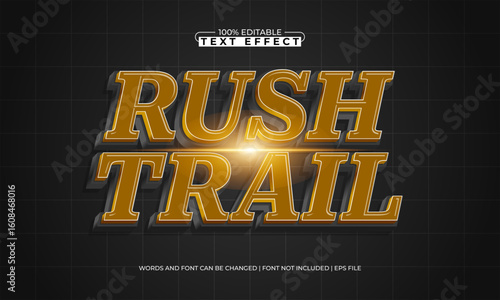rush trail editable text effect with a speed and fast text style