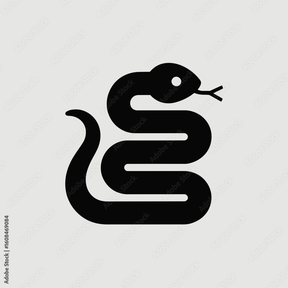 Fototapeta premium black snake symbol