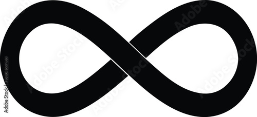 Infinity Symbol Silhouette Vector Art Illustration