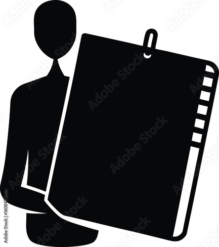 Planner Silhouette Vector Art Illustration