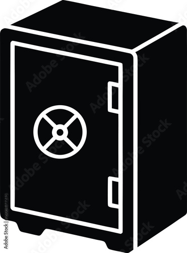 Safe Silhouette Vector Art Illustration