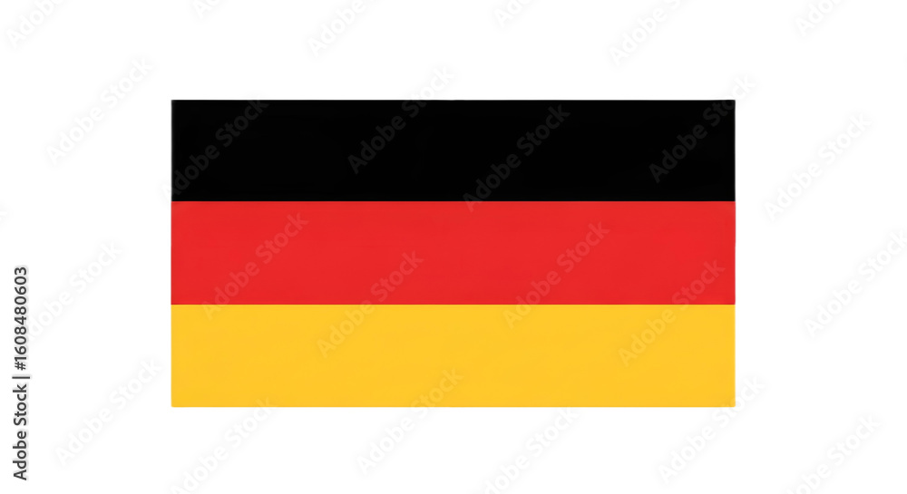 Fototapeta premium German Flag Horizontal Stripes Red Yellow Black Background Isolated Germany