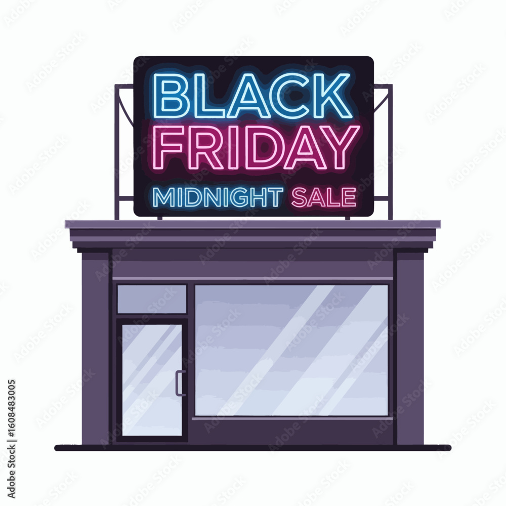custom made wallpaper toronto digitalCartoon shop with Black Friday neon sign